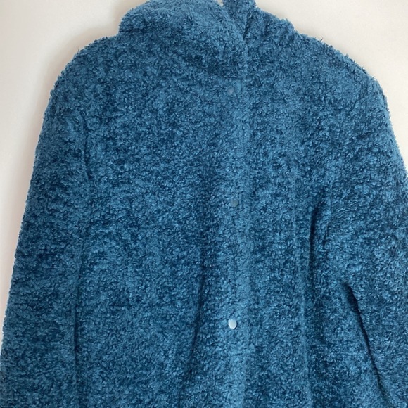 Halogen navy blue reversible hooded teddy bear jacket size XL NWT - Picture 7 of 12